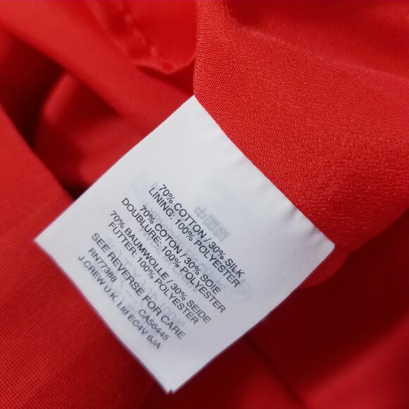 J. Crew size 6T Cotton Silk Ruffle One Shoulder Dress Holiday Christmas Party - Picture 12 of 14